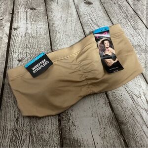 NWT Maidenform Wirefree Strapless Bra Bandeau Beige